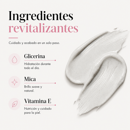 La base que se adapta a tu piel. Uniforme y natural en segundos